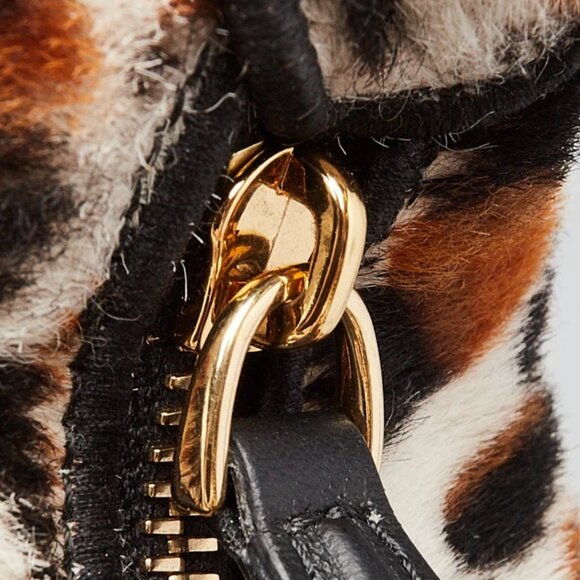 Fendi Pony Hair Vitello Grace Ocelot Fendigraphy Nano Bag-7AS089 - Picture 7 of 12